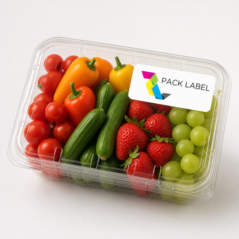 Fresh produce labeled by Pack Label