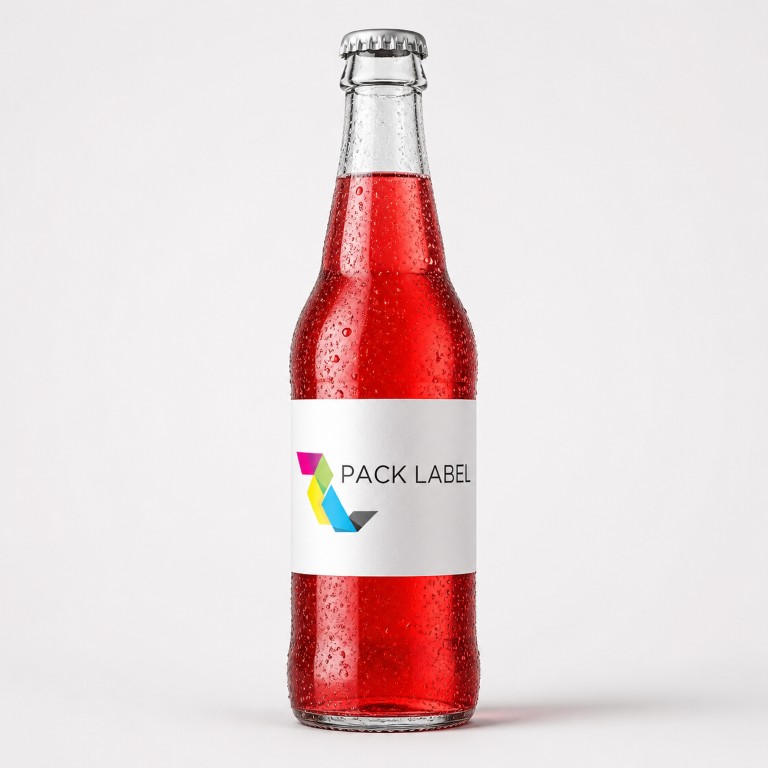 Bottled beverages labeled by Pack Label